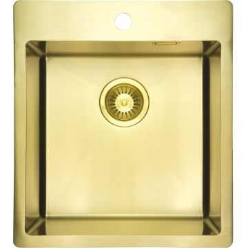 Chiuveta bucatarie inox Deante Olfato, 45x50 cm, auriu periat