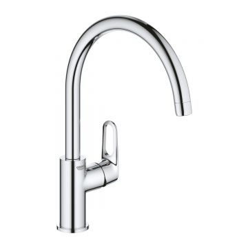 Baterie bucatarie Grohe BauFlow, montare pe chiuveta, crom - 31538001