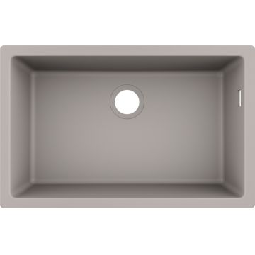 Chiuveta bucatarie Hansgrohe S510-U660 SilicaTec 660 cu 1 cuva 45x71x19cm montare sub blat concrete grey