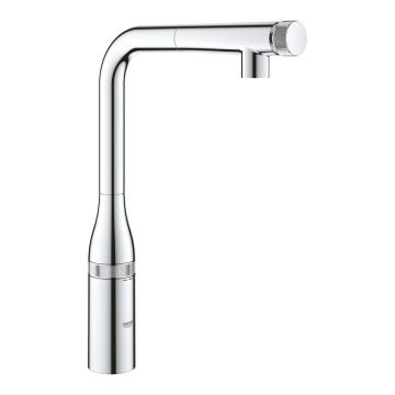 Baterie bucatarie cu dus extractibil Grohe Essence SmartControl crom