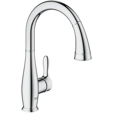Baterie bucatarie cu dus extractibil Grohe Parkfield crom lucios