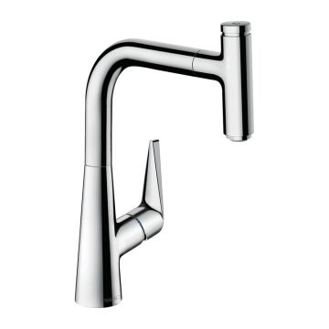 Baterie bucatarie cu dus extractibil Hansgrohe Talis Select M51 220 crom lucios 1 functie