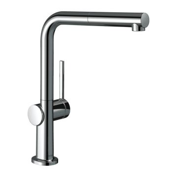 Baterie bucatarie cu dus extractibil Hansgrohe Talis M54 crom lucios cu sBox