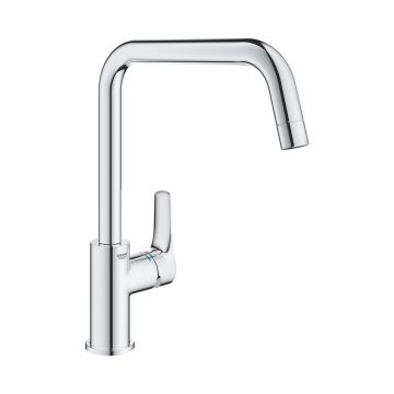 Baterie bucatarie Grohe Eurosmart crom cu pipa inalta