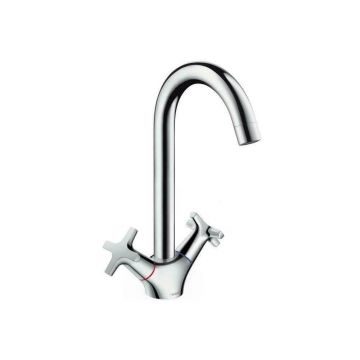 Baterie bucatarie Hansgrohe Logis Classic cu dubla comanda crom