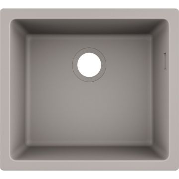 Chiuveta compozit Hansgrohe S51 SilicaTec gri beton 50x45 cm