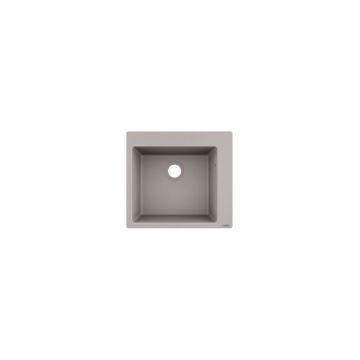 Chiuveta compozit Hansgrohe S51 SilicaTec gri beton 56x51 cm