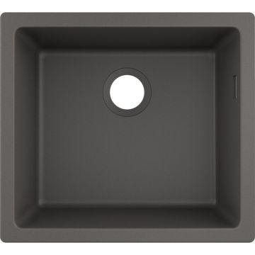 Chiuveta compozit Hansgrohe S51 SilicaTec gri piatra 50x45 cm