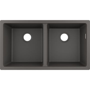 Chiuveta compozit Hansgrohe S51 SilicaTec gri piatra 82x45 cm