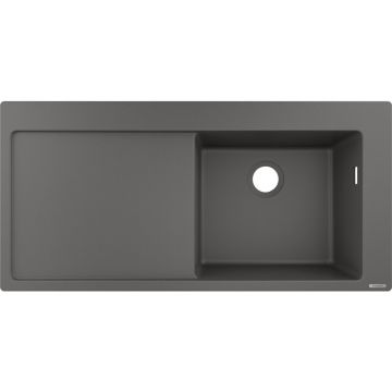Chiuveta compozit Hansgrohe S51 SilicaTec gri piatra dreapta 105x51 cm