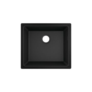 Chiuveta compozit Hansgrohe S51 SilicaTec negru grafit 50x45 cm