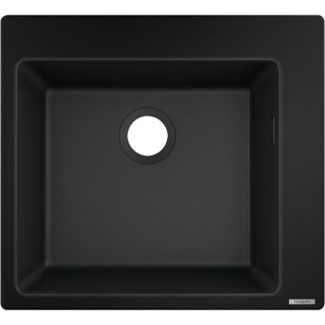 Chiuveta compozit Hansgrohe S51 SilicaTec negru grafit 56x51 cm