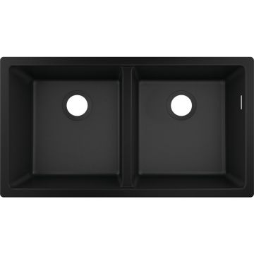 Chiuveta compozit Hansgrohe S51 SilicaTec negru grafit 82x45 cm