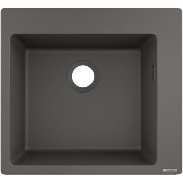 Chiuveta compozit Hansgrohe S51 SilicaTec gri piatra 56x51 cm