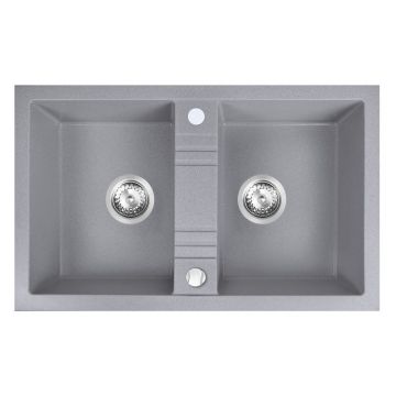 Chiuveta reversibila Ferro Mezzo II granit 48x78 gri