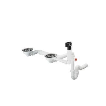 Sifon Hansgrohe D17 10 pentru chiuveta din granit cu doua cuve