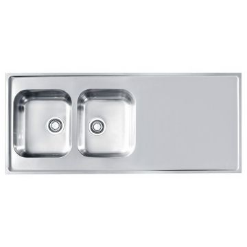 Chiuveta bucatarie inox satin cu doua cuve si picurator Alveus Classic Pro 110
