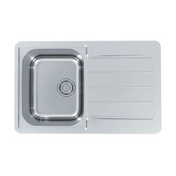 Chiuveta bucatarie inox satin cu picurator, dreapta, Alveus Line Max 80