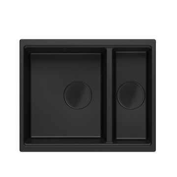 Chiuveta compozit incastrata Quadron Logan 150 negru 56x46 cm