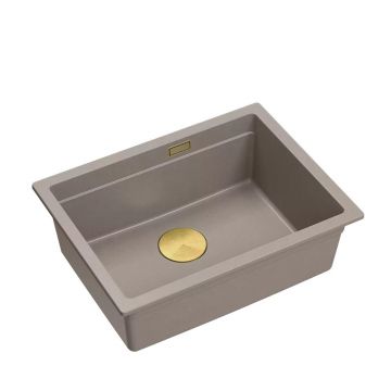 Chiuveta compozit sub blat Quadron Logan 100 bej - auriu 59.5x45.1 cm