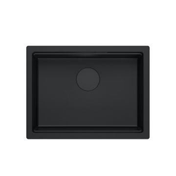 Chiuveta compozit sub blat Quadron Logan 100 negru 59.5x45.1 cm