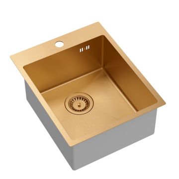 Chiuveta inox incastrata Quadron Unique Russel 90 cupru 40x50 cm