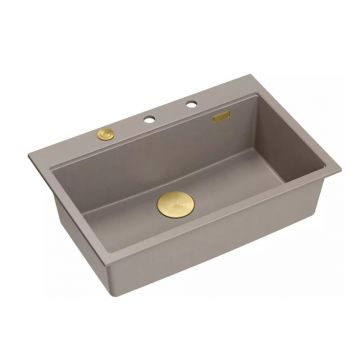 Statie de lucru incastrata Quadron Marc bej - auriu 76x50 cm