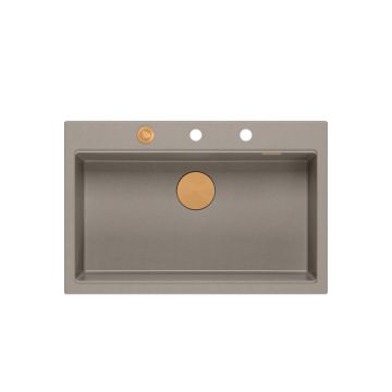 Statie de lucru incastrata Quadron Marc bej - cupru 76x50 cm