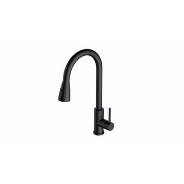 Baterie bucatarie Alveus Primrose G91 negru cu cap extractibil cu dus - Culoare Negru