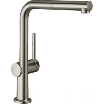 Baterie bucatarie Hansgrohe Talis M54 270 cu pipa extractibila inox