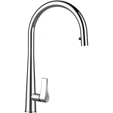 Baterie bucatarie Schock Gota, cu dus extractibil - Culoare Crom