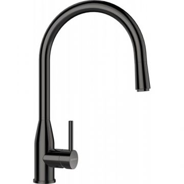 Baterie bucatarie Schock Kavus cu dus extractibila - Culoare gunmetal.