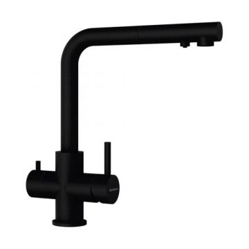 Baterie bucatarie Schock Vitus, negru, cu dus extractibil - Culoare Negru