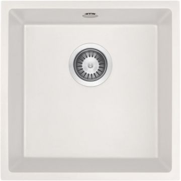 Chiuveta bucatarie compozit Deante Corda, montare sub blat, 44 cm, alb
