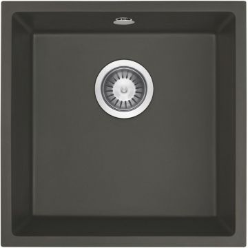 Chiuveta bucatarie compozit Deante Corda, montare sub blat, 44 cm, antracit metalic