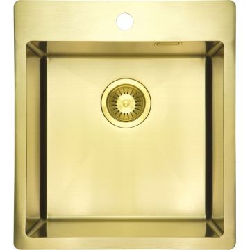 Chiuveta bucatarie inox Deante Olfato, 45x50 cm, auriu periat Chiuveta bucatarie inox Deante Olfato, 45x50 cm, auriu periat