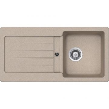 Chiuveta bucatarie Schock Typos D-100S + cos scurgere ajustabil cadou - Dimensiune 860x435 mm