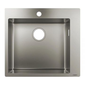 Chiuveta de bucatarie Hansgrohe, 1 cuva, 55x50 cm, inox