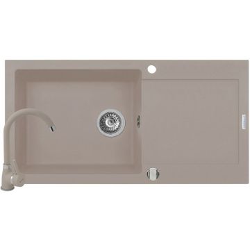 Set Chiuveta bucatarie MIDO 100x50 1B 1D + Baterie BELLO Beige