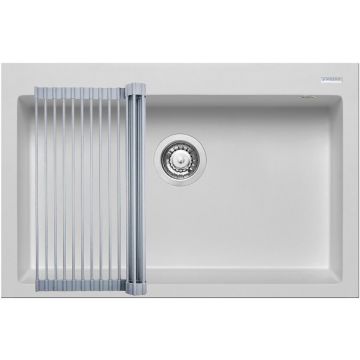 Set Chiuveta Granit + Suport multifunctional ROLL UP ISTROS 76x50 1B Snow