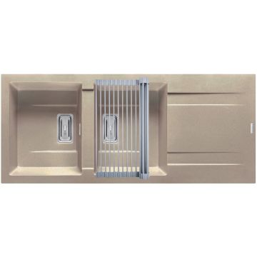 Set Chiuveta Granit + Suport multifunctional ROLL UP KARTESIO 116x50 2B 1D Beige