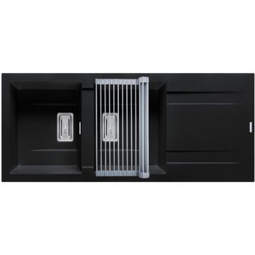 Set Chiuveta Granit + Suport multifunctional ROLL UP KARTESIO 116x50 2B 1D Carbon