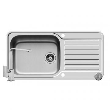 Set Chiuveta Inox + Baterie ADELITA SPACE PLUS 1B 1D