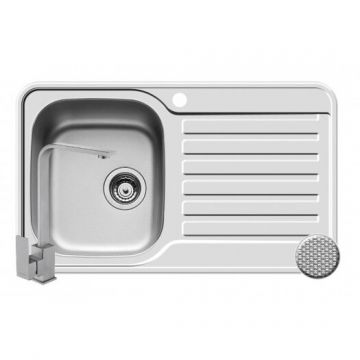 Set Chiuveta Inox + Baterie ECO CECILIA SPACE MINI ST