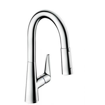 Baterie bucatarie Hansgrohe M5116-H160 ComfortZone 160 dus extractibil cu doua tipuri de jet crom