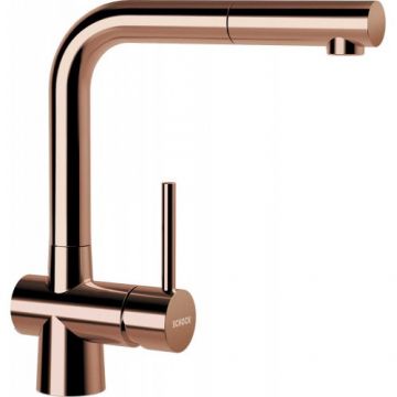 Baterie bucatarie Schock Laios Inox cu dus extractibil - Culoare cupru