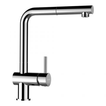 Baterie Schock Epos crom cu dus extractibil - Culoare Crom