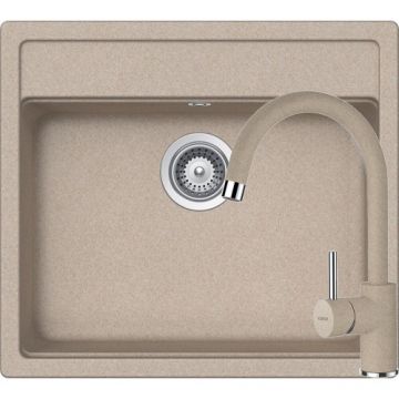 Chiuveta Bucatarie De Granit - Schock NEMO N-100 + baterie PLUTOS - Culoare sabbia