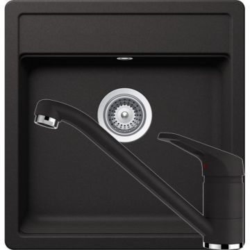 Chiuveta Bucatarie De Granit - Schock NEMO N-100S + baterie COSMO - Culoare Nero