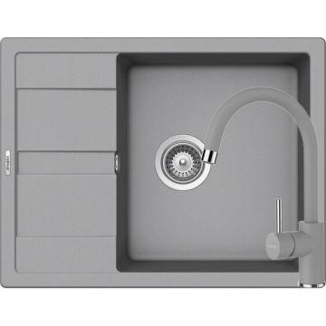 Chiuveta Bucatarie De Granit - Schock RONDA D-100L + baterie PLUTOS - Culoare croma